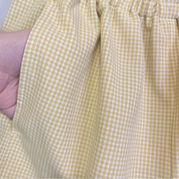 ARITZIA WILFRED Gelas Short Mini Chk Sun Ray/White (belt missing) size 6 - Picture 12 of 15